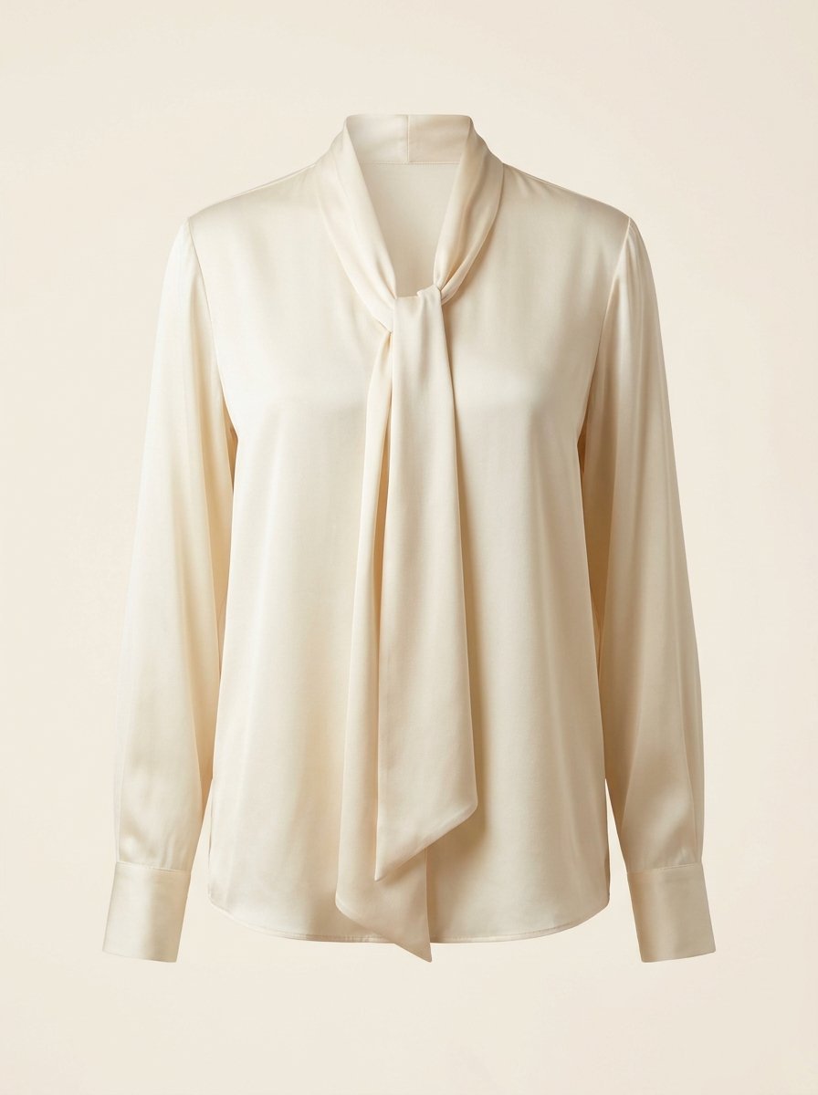 Draped Satin Blouse