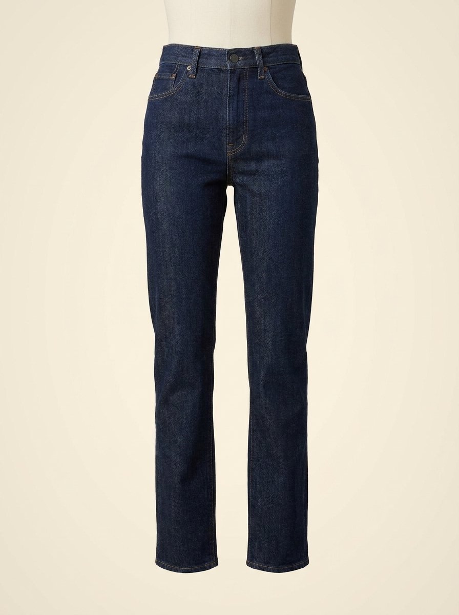 High-Rise Straight Jeans